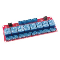modRL08_ISO - power module with eight 5V relays and optoisolation of inputs