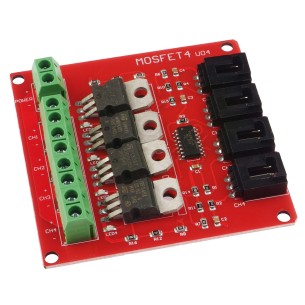 4-Channel MOSFET Button Switch Module – IRF540, Isolated Power, Unbranded