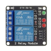Moduł z dwoma przekaźnikami 10A/150VAC (10A/24VDC)