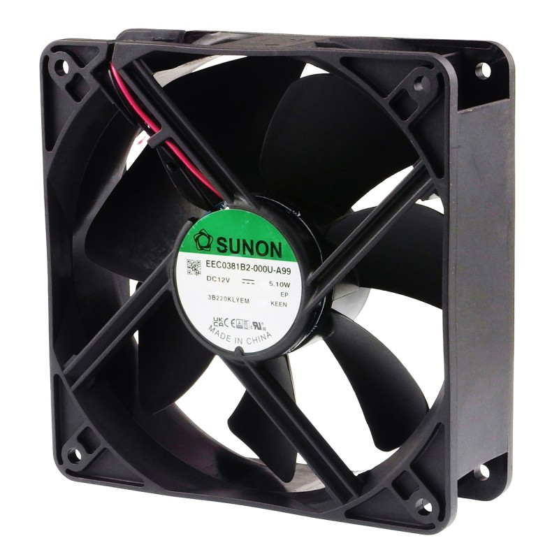DC axial fan 5,1W 120x120x38 mm
