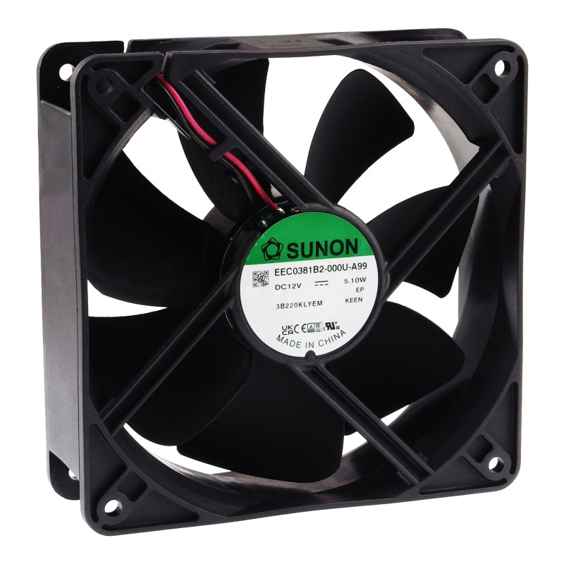 Осьовий вентилятор постійного струму 5,1 Вт 120x120x38 мм