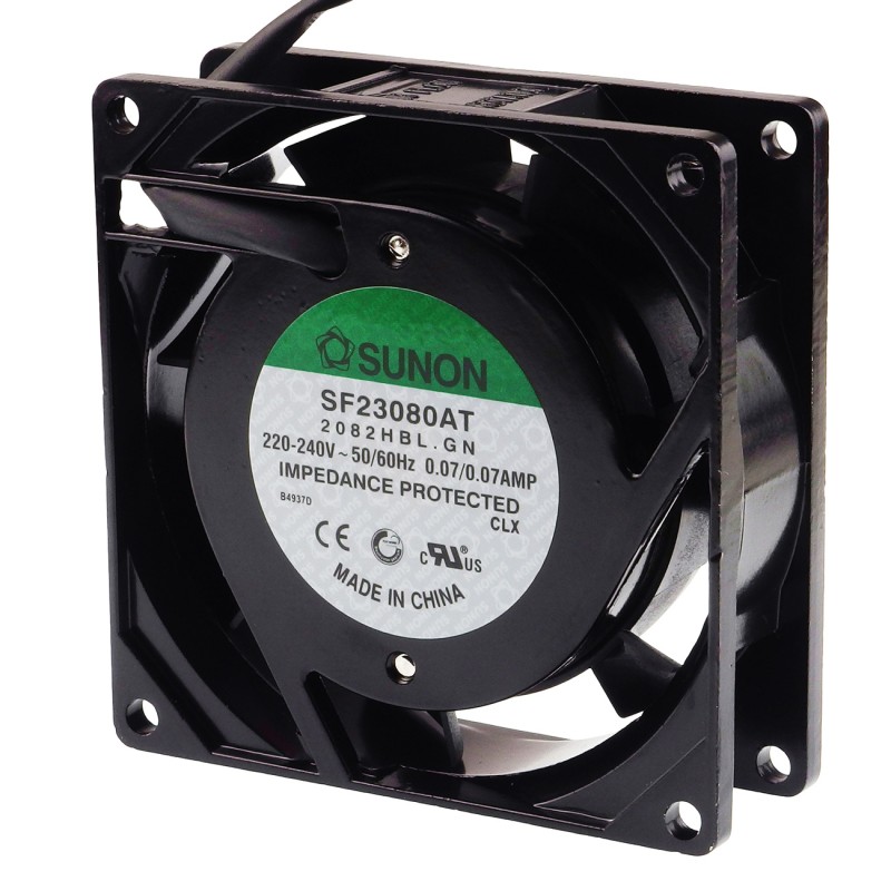 Осьовий вентилятор змінного струму 14 Вт 80x80x25 мм