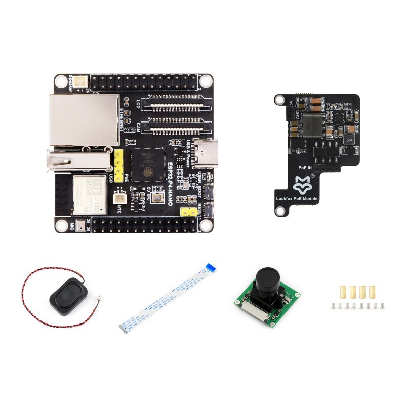 ESP32-P4-NANO-KIT-C development board with Wi-Fi 6, Bluetooth 5, camera, speaker, and PoE - Waveshare 29030
