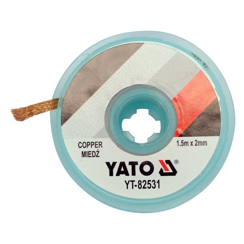 Plecionka do odsysania cyny 2mm (taśma rozlutowująca) YATO YT-82531