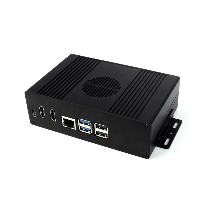 All-in-One BOX-C mini-computer for Raspberry Pi 5 with PCIe adapter for M.2 NVMe - Waveshare 27833