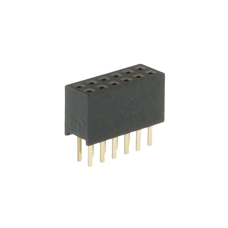 Gniazdo kołkowe żeńskie PIN: 12, 1,27mm THT 2x6 1A, DS1065-03-2x6S8BV