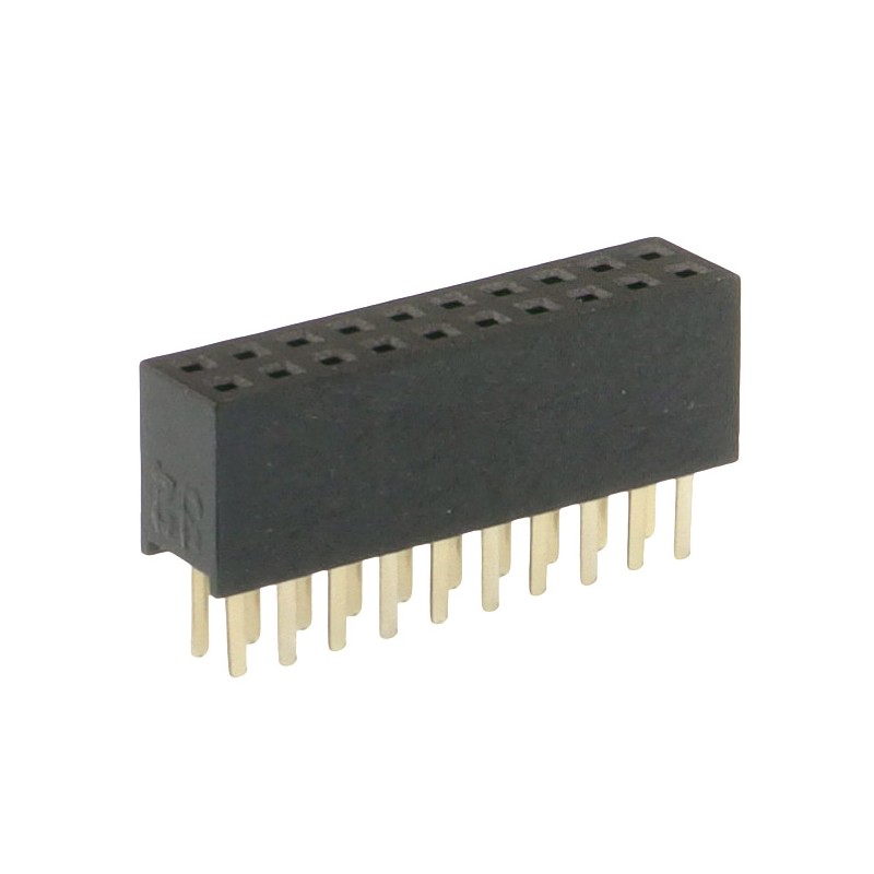 Gniazdo kołkowe żeńskie PIN: 20 1,27mm THT 2x10 1A, DS1065-03-2x10S8BV