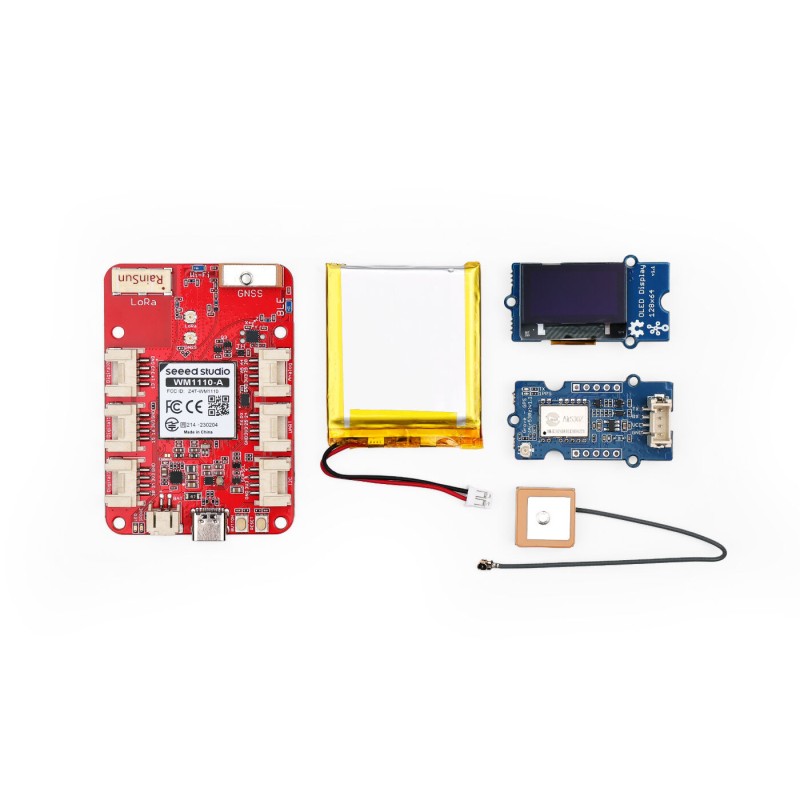 Wio Tracker L1 - Carte De Développement IoT Avec Batterie 3000mAh, écran OLED 1.3, GPS, LoRa, Bluetooth 5.0 - Compatible Meshtastic / Arduino