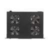Panel wentylacyjny LCD poziomy 1U z termostatem do szaf 19" 4 wentylatory 230V czarny Lanberg