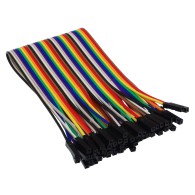 Przewody połączeniowe F-F różnokolorowe 17 cm - 40 szt.