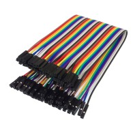 Przewody połączeniowe F-F różnokolorowe 17 cm - 40 szt.