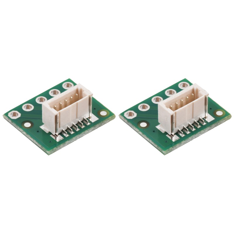 Breakout boards for JST SH-Style Connectors with 0.1″ pitch screw terminal blocks.