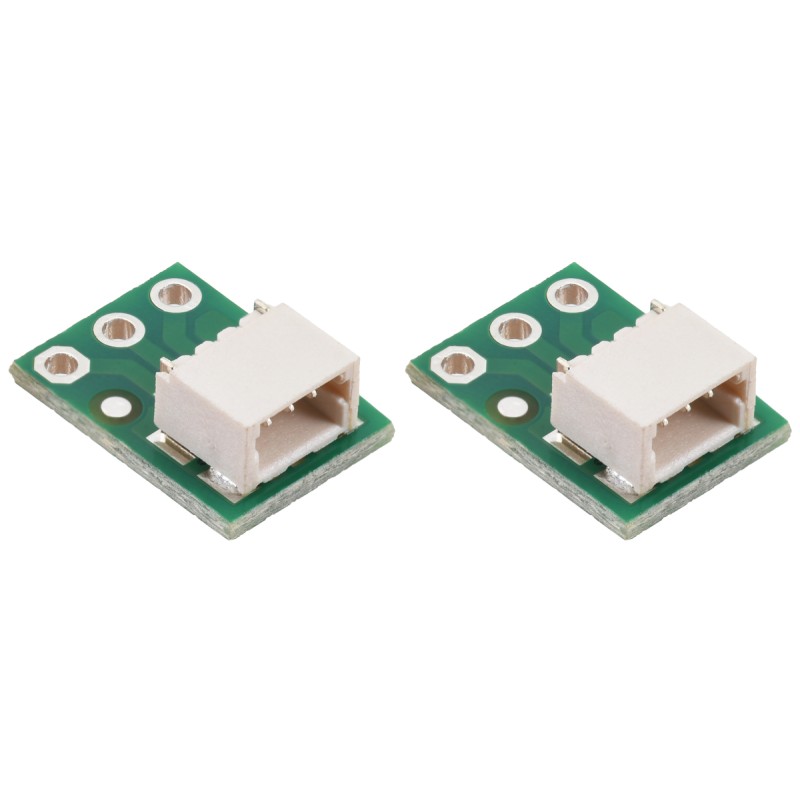 Breakout boards for JST SH-Style Connectors with 0.1″ pitch screw terminal blocks.