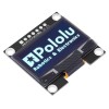 Graphical OLED Display: 128x64, 1.3", White Pixels, SPI, Black PCB controlled by an "A-Star 328PB Micro":prod0J3162  running at 