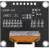 Graphical OLED Display: 128x64, 1.3", White Pixels, SPI, Black PCB controlled by an "A-Star 328PB Micro":prod0J3162  running at 