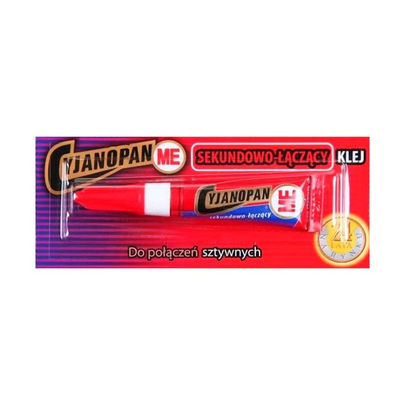 Klej CYJANOPAN 2g ME do połączeń sztywnych Klej CYJANOPAN 2g ME do połączeń sztywnych