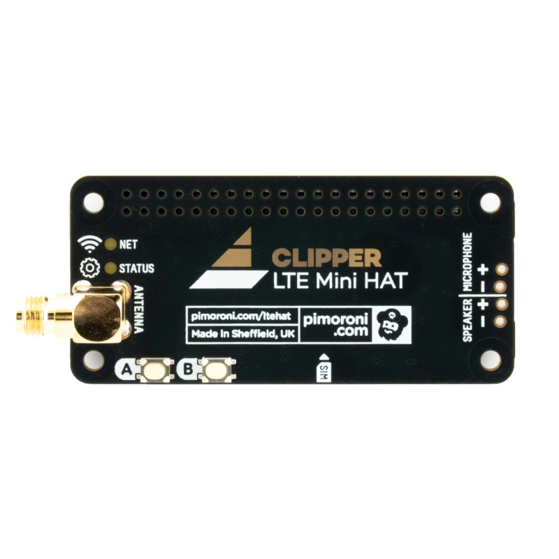 Clipper HAT Mini - модуль 4G LTE для Raspberry Pi