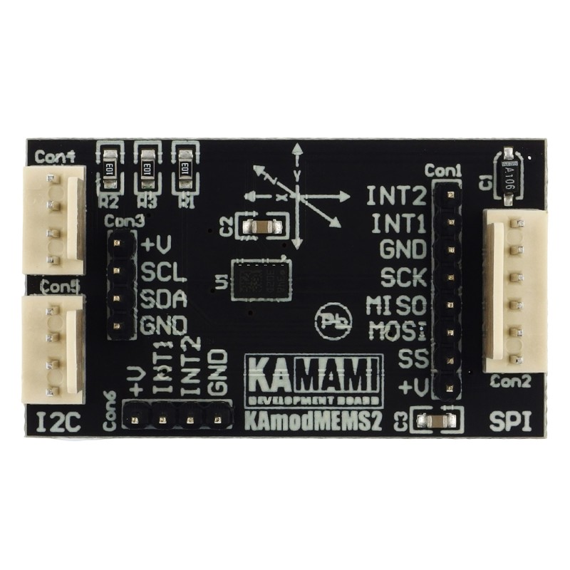 KAmodMEMS2 - модуль з системою LIS35 (3-осьовий акселерометр з цифровим виходом)