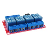 modRL04_ISO - power module with four 5V relays and optoisolation of inputs
