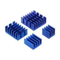 Set of aluminum heat sinks for Raspberry Pi 4B, blue - 4 pcs.