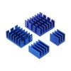 Zestaw aluminiowych radiatorów do Raspberry Pi 4B, niebieskie - 4 szt.