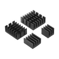 Zestaw aluminiowych radiatorów do Raspberry Pi 4B, czarne - 4 szt.