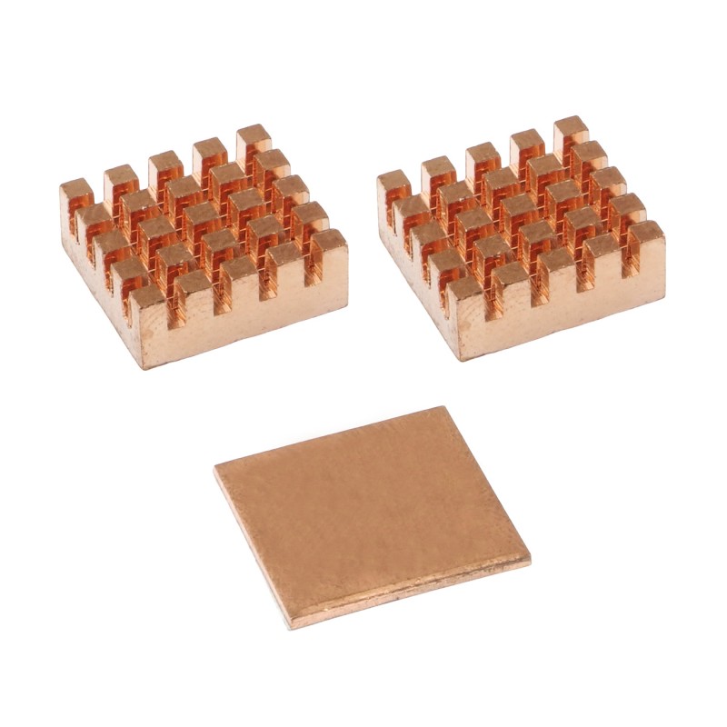 Set of copper heat sinks - 3 pcs.