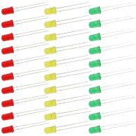 Zestaw LED 5mm 30szt. czerwony, zielony, żółty