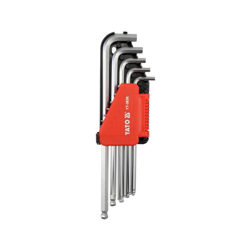 Hex Key Set with Ball End 12 pcs – Yato YT-5838