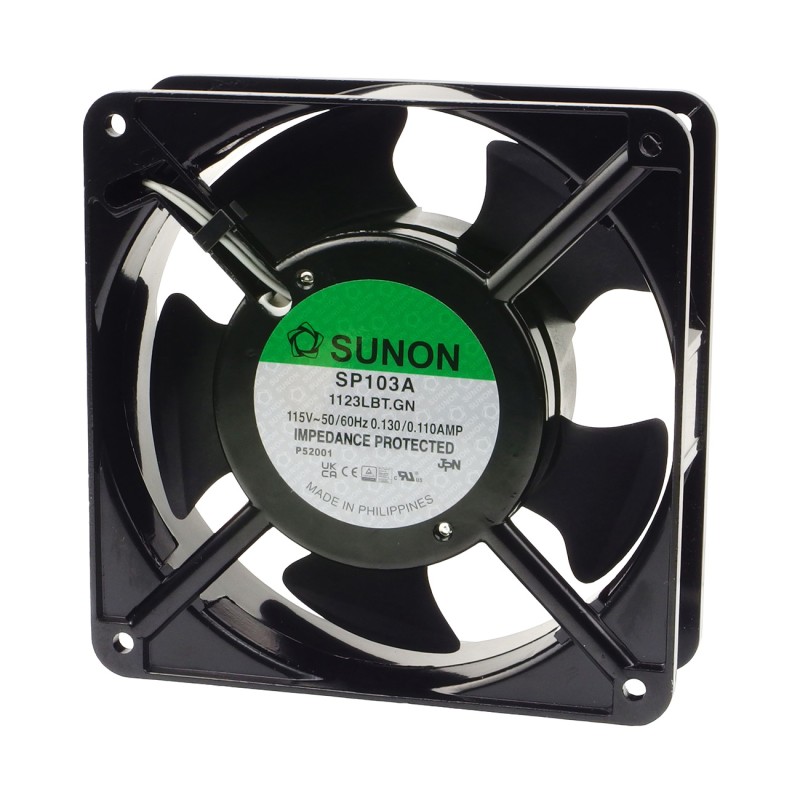 Ventola Assiale SUNON 115V 120x120x38mm – SP101A1123HST.GN, 144,41 M³/h, 48 DBA, 2 Terminali