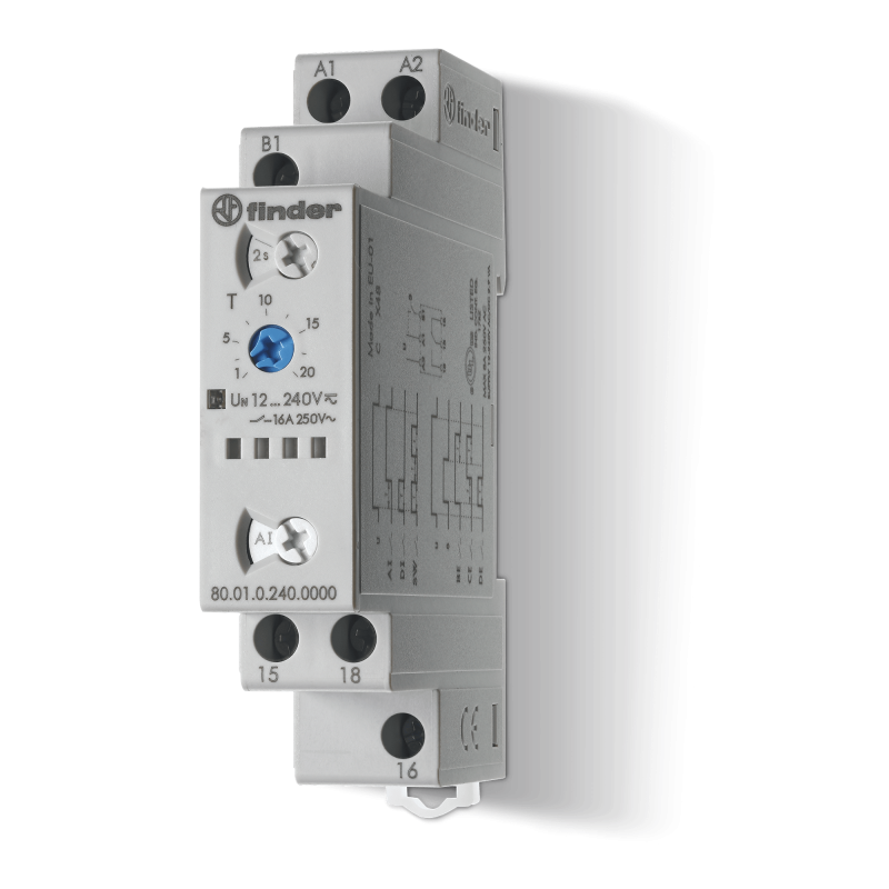 Modular time relay 16A, 250VAC – Finder 80.01.0.240.0000