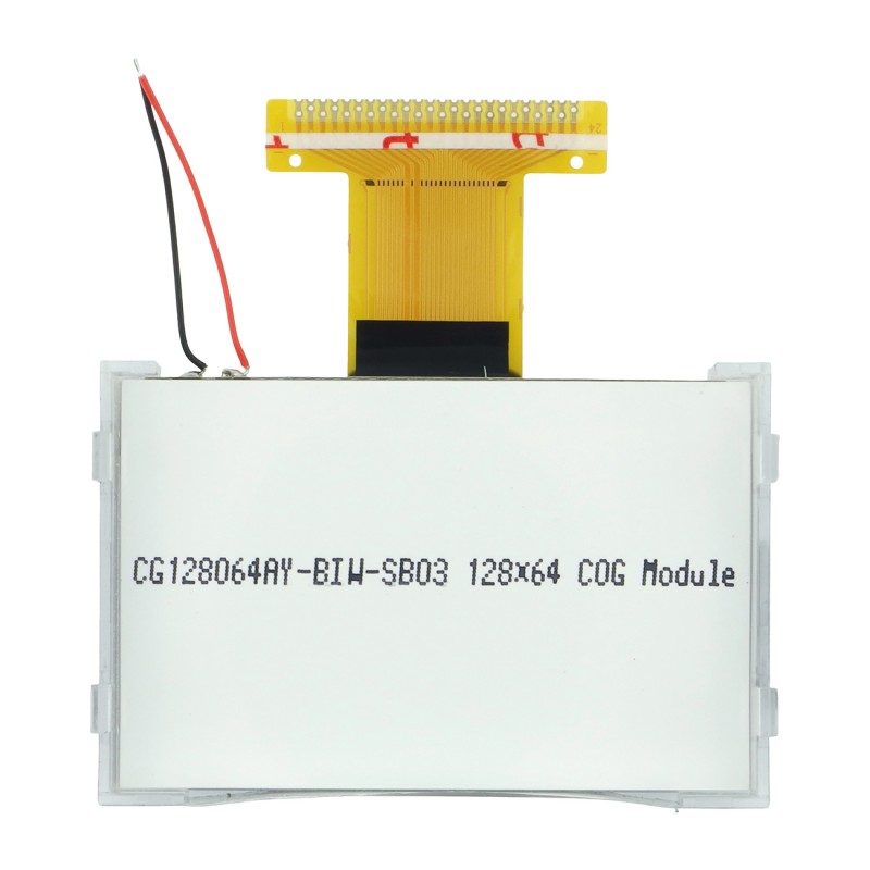 Графічний дисплей 128x64 пікселів, 55x36,5 мм, Тип: COG, STN Negative Blue, 3 LCD-AG-C128064AY-BIW W/B-E6