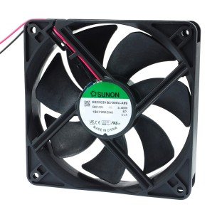 Sunon EEC0251B2-000U-A99 – Axial DC Fan, 12VDC, 120×120×25 mm