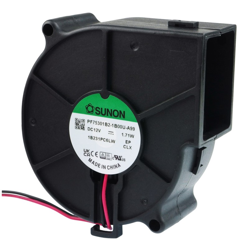 DC blower fan 1,71W 75x75x30 mm