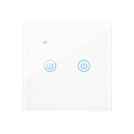 Inteligentny włącznik światła dwukanałowy szklany WiFi TUYA