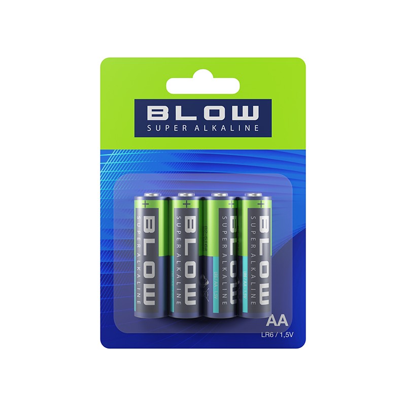 BLOW SUPER ALKALINE AA LR6 battery blister pack of 4 pcs