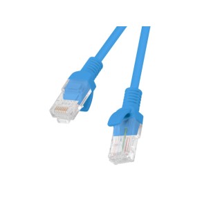 Patchcord RJ45 kat.5e U/UTP 20m niebieski, Fluke Passed - Lanberg PCU5-10CC-2000-B