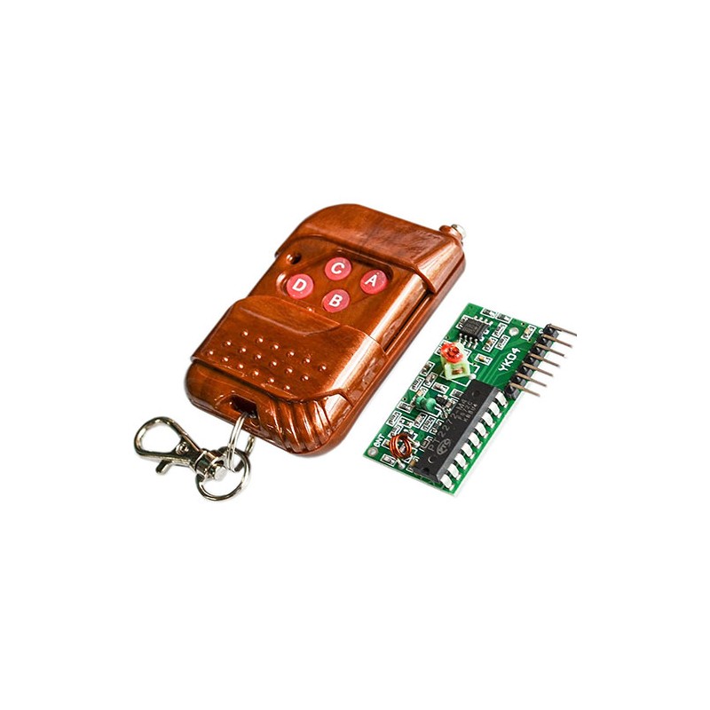 Four-channel 433 MHz radio module + remote control