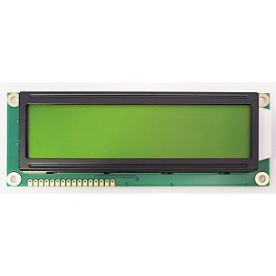 LCD-CC-1602C-YIY-Y/G-E6 C – BIG 16×2 alphanumeric display, black characters, green background