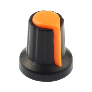 Pokrętło potencjometru 6mm (pomarańczowe)