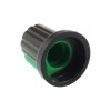 Pokrętło potencjometru 6mm (czarno-zielone)