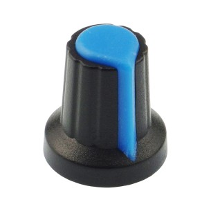Pokrętło potencjometru 6mm (czarno-niebieskie)