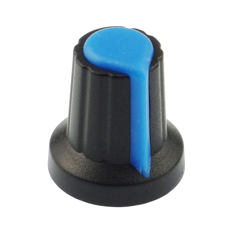 Pokrętło potencjometru 6mm (czarno-niebieskie)