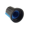 Pokrętło potencjometru 6mm (czarno-niebieskie)