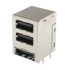 Złącze kątowe do PCB 2x USB 2.0 typu A + HDMI 1.4