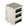 Right-angle PCB connector 2x USB 2.0 Type-A + HDMI 1.4