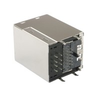 Right-angle PCB connector 2x USB 2.0 Type-A + HDMI 1.4