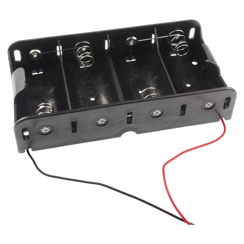 Basket for 4 D R20 batteries with JST SMP-2P plug