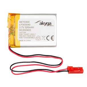 Akyga Li-Po battery 3.7V 320mAh with connector