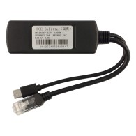 Rozdzielacz PoE 1Gbps 48V/5V 2,4A USB typu C 802.3af/at